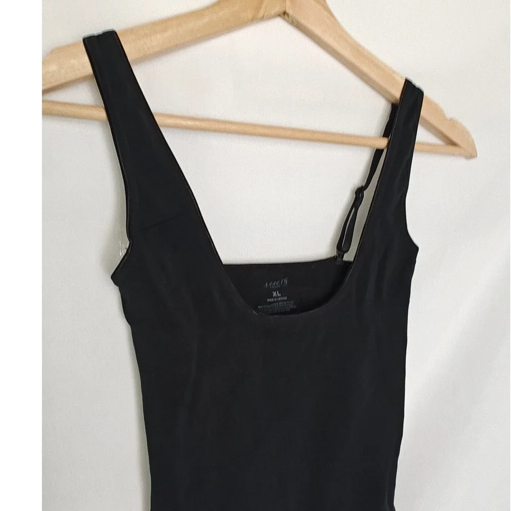 Assets by‎ Spanx Black Full Body Slimming Bodysuit Tank Style Shorts Style XL